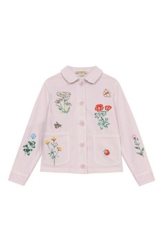 Детская джинсовая куртка STELLA MCCARTNEY светло-розового цвета, арт. TW2A87 | Фото 1 (Рукава: Длинные; Материал внешний: Хлопок, Деним; Кросс-КТ: Деним, Демисезон; Ростовка одежда: 2 года | 92 см, 3 года | 98 см, 4 года | 104 см, 5 лет | 110 см, 7 лет | 122 см, 9 лет | 134 см, 12 лет | 152 см, 13 - 15 лет | 158 см)