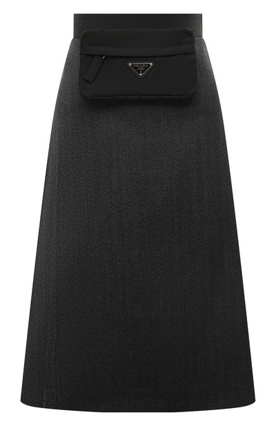 Женская шерстяная юбка PRADA, арт. P148T-1Z6N-F0480-212