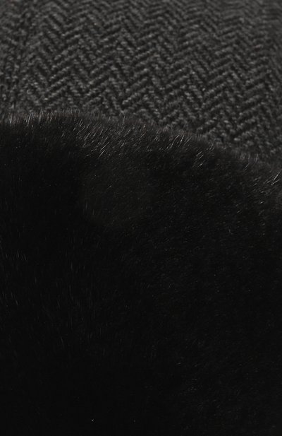 Шерстяная шапка-ушанка с мехом норки VICTORIA KUSENKOVA, арт. 338702880159, фото 3