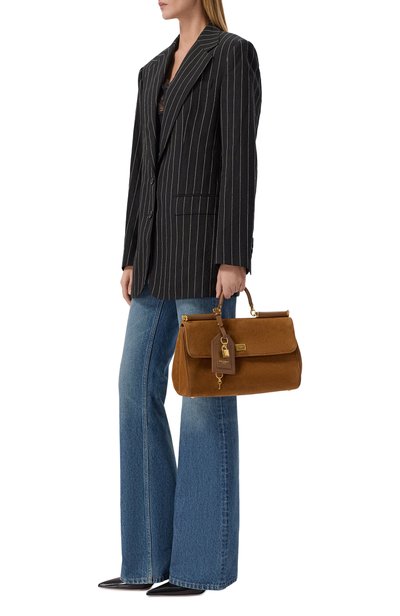 Сумка my sicily DOLCE & GABBANA светло-коричневого цвета по цене 313500 руб., арт. BB7782/B0903, фото 3 Сумка my sicily DOLCE & GABBANA, арт. BB7782/B0903, фото 3