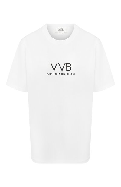 Женская хлопковая футболка VICTORIA, VICTORIA BECKHAM, арт. 2220JTS001411A