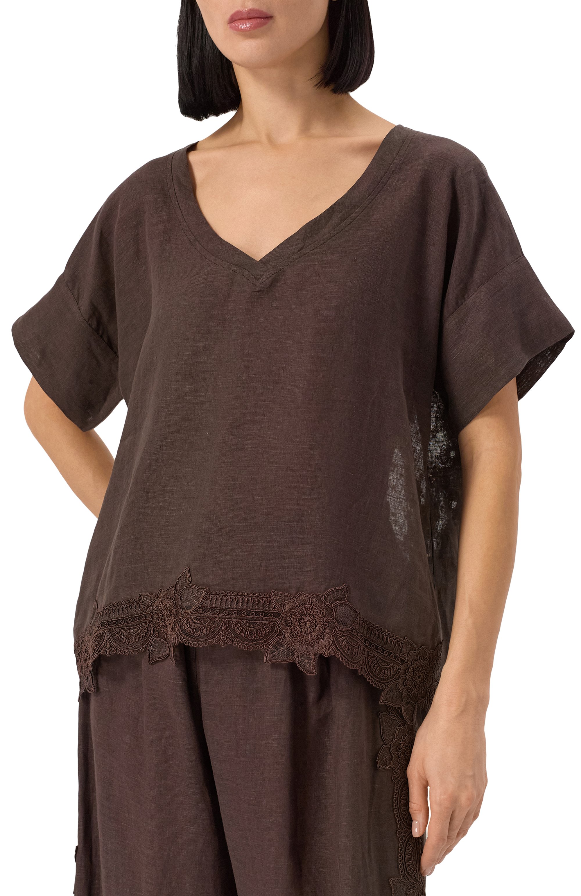 Топ изо льна и вискозы MAURIZIO, арт. W08040679, фото 3