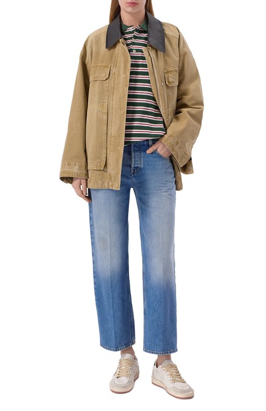 Кожаные кеды Ball Star Golden Goose Deluxe Brand GWF00327.F007297 Кремовый  GWF00327.F007297 Фото 3