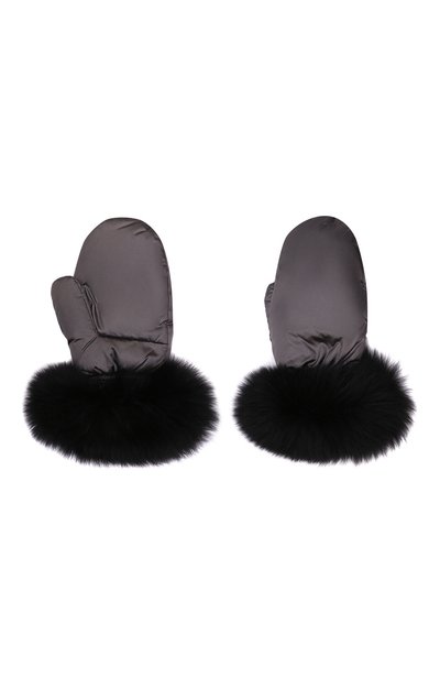 Варежки с меховой отделкой YVES SALOMON, арт. 21WAA104XXNY5W, фото 3