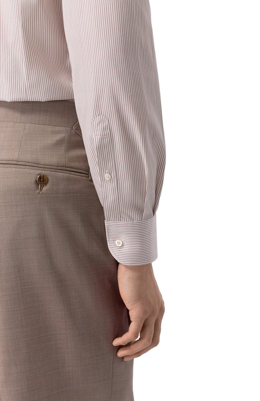 Хлопковая сорочка Corneliani 27P100/2711311 Коричневый  27P100/2711311 Фото 5