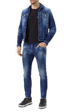Мужская хлопковая майка DSQUARED2 черного цвета, арт. S79NL0006/D20033 | Фото 2 (Материал сплава: Проставлено; Длина (для топов): Удлиненные; Драгоценные камни: Проставлено; Принт: Без принта; Рукава: Без рукавов; Стили: Кэжуэл; Материал внешний: Хлопок; Кросс-КТ: Джерси; Мужское Кросс-КТ: Футб�олка-одежда)