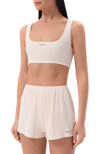 Хлопковый бюстгальтер-бралетт SPORTY AND RICH, арт. T011474326WH37, фото 3
