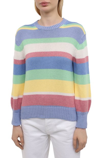 Хлопковый свитер POLO RALPH LAUREN разноцветного цвета по цене 26250 руб., арт. 211838008, фото 3 Хлопковый свитер POLO RALPH LAUREN, арт. 211838008, фото 3