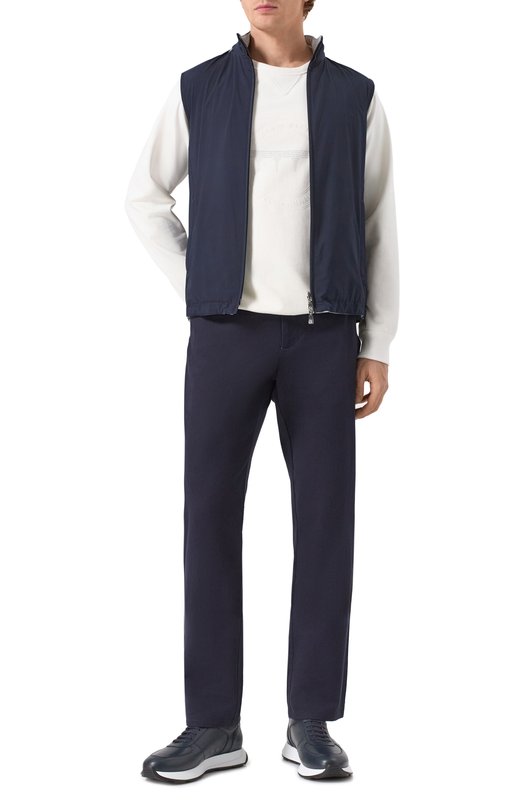 Хлопковые брюки Zilli KZMN01M0300VSTG00 Синий  KZMN01M0300VSTG00 Фото 2