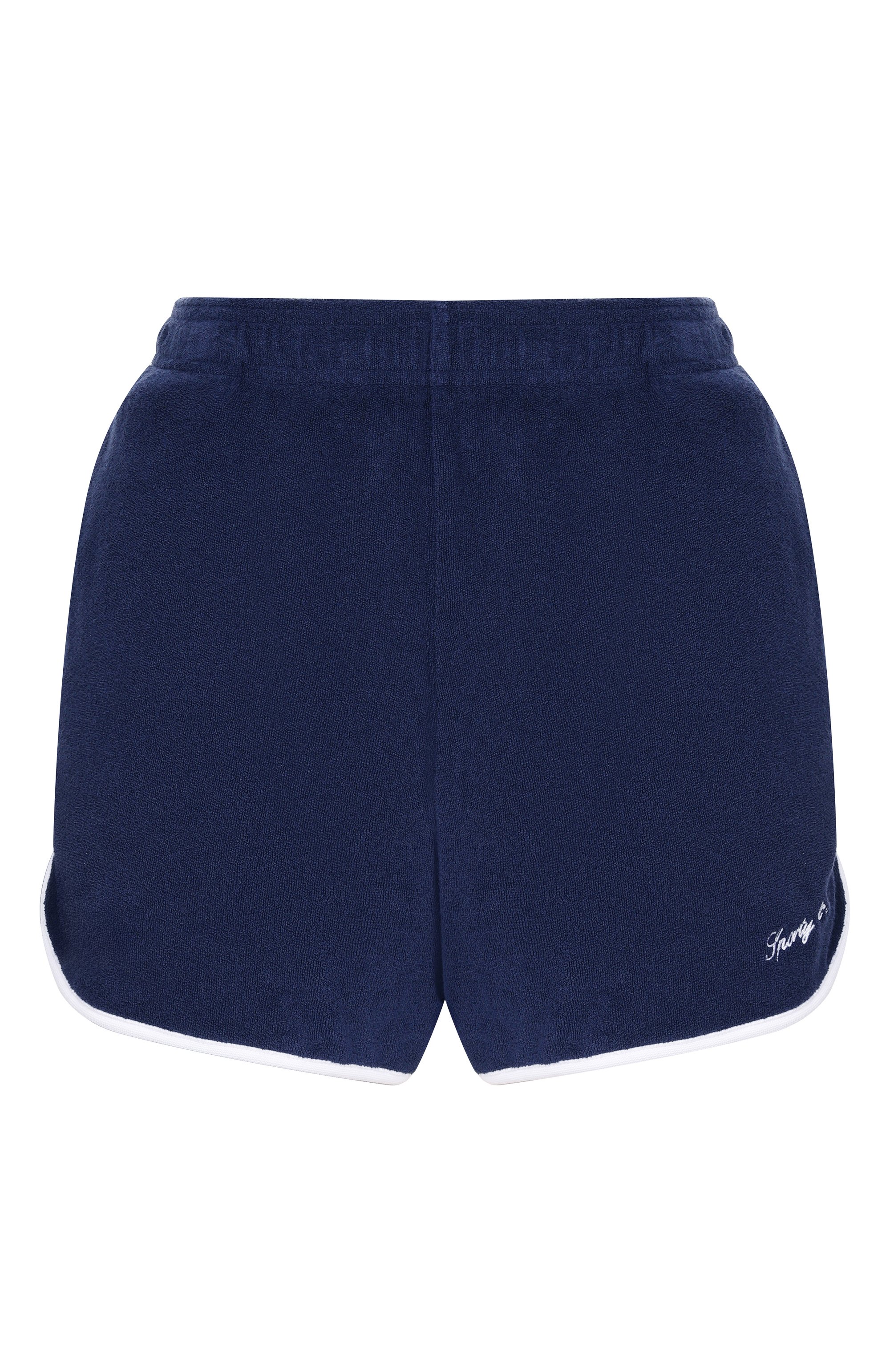 Хлопковые шорты SPORTY AND RICH темно-синего цвета по цене 19950 руб., арт. SH01375326BL107, фото 1 Хлопковые шорты SPORTY AND RICH, арт. SH01375326BL107, фото 1