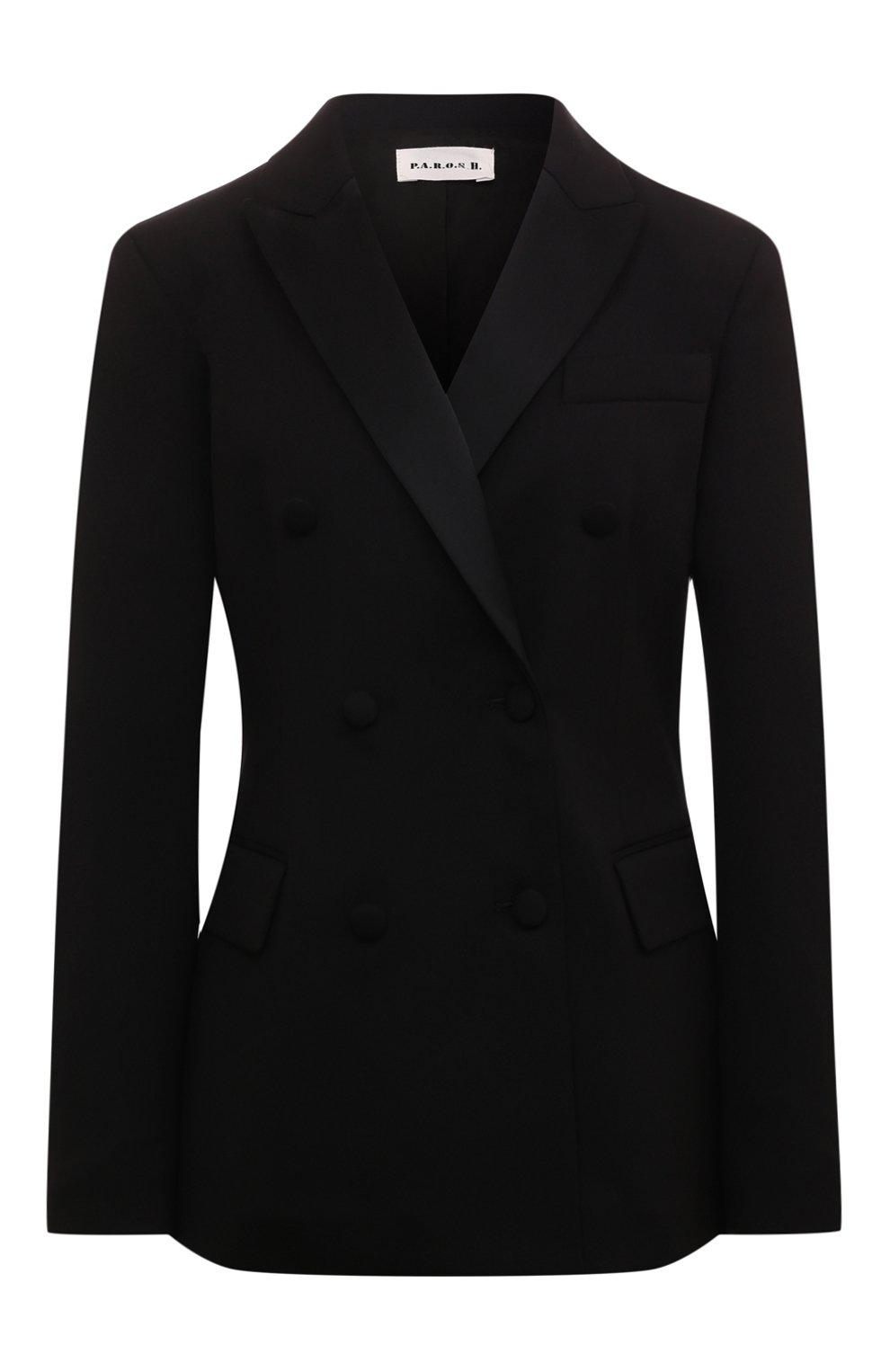 Шерстяной жакет P.A.R.O.S.H. черного цвета по цене 83950 руб., арт. D420067, фото 1 Шерстяной жакет P.A.R.O.S.H., арт. D420067, фото 1