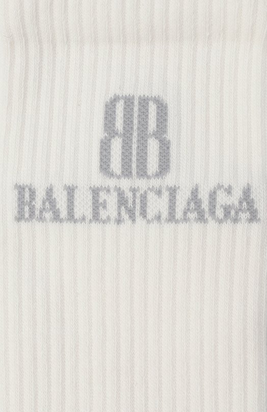 Хлопковые носки Balenciaga 835496/4F1B5 Кремовый  835496/4F1B5 Фото 2