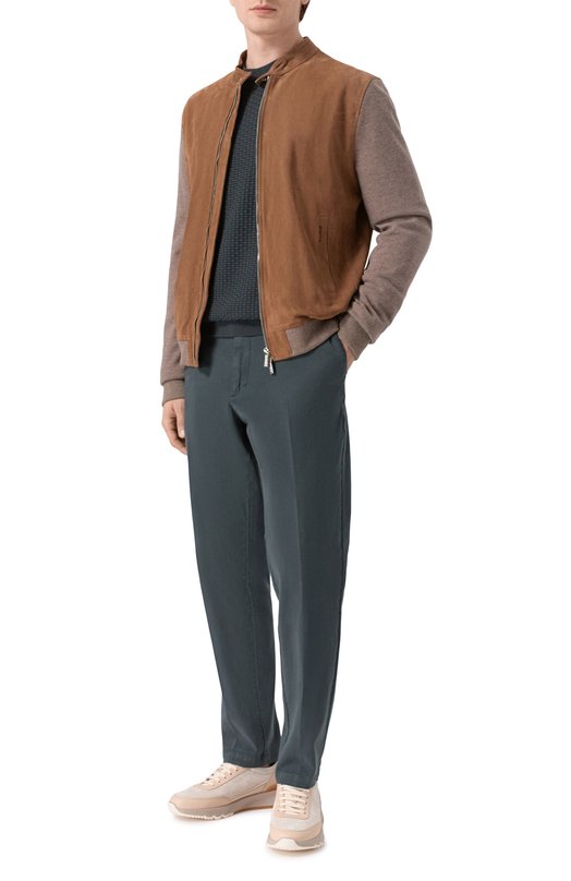 Хлопковый джемпер BOSS 50545283 Зелёный  50545283 Фото 2