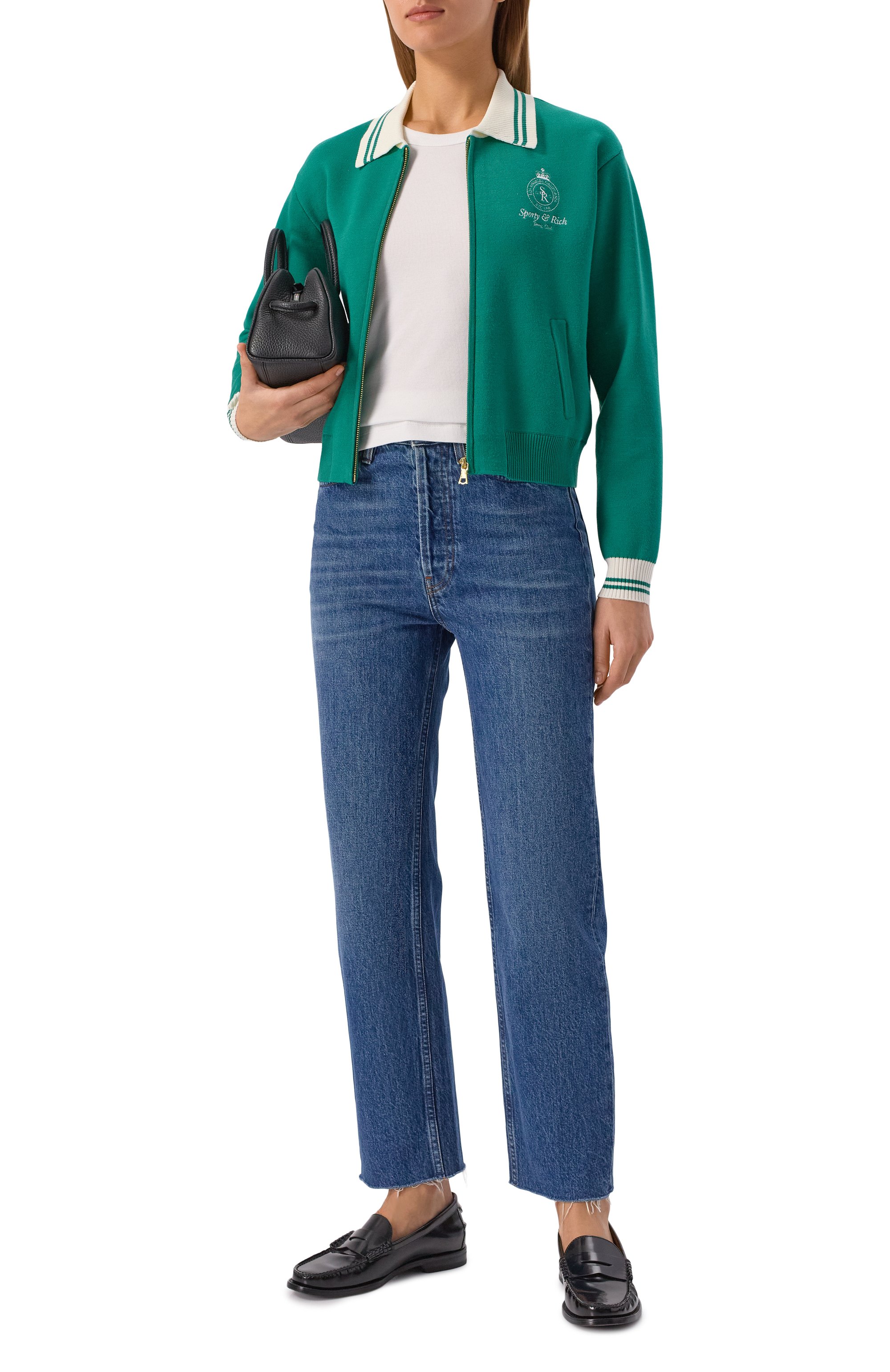 Кардиган из вискозы SPORTY AND RICH, арт. CA006621202GR03, фото 2