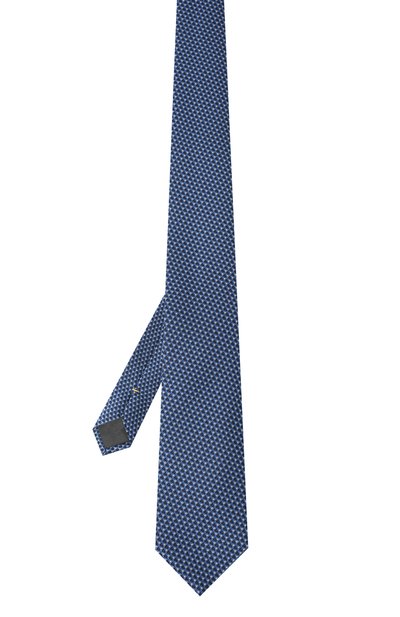 Шелковый галстук CANALI синего цвета по цене 18300 руб., арт. 18/HJ03576, фото 3 Шелковый галстук CANALI, арт. 18/HJ03576, фото 3