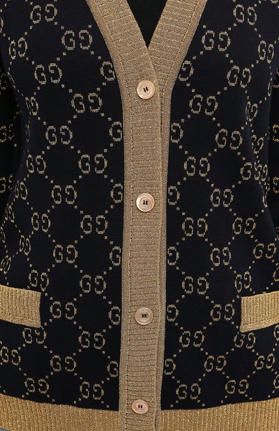 Хлопковый кардиган GUCCI синего цвета по цене 158400 руб., арт. 529193/X9W83, фото 5 Хлопковый кардиган GUCCI, арт. 529193/X9W83, фото 5
