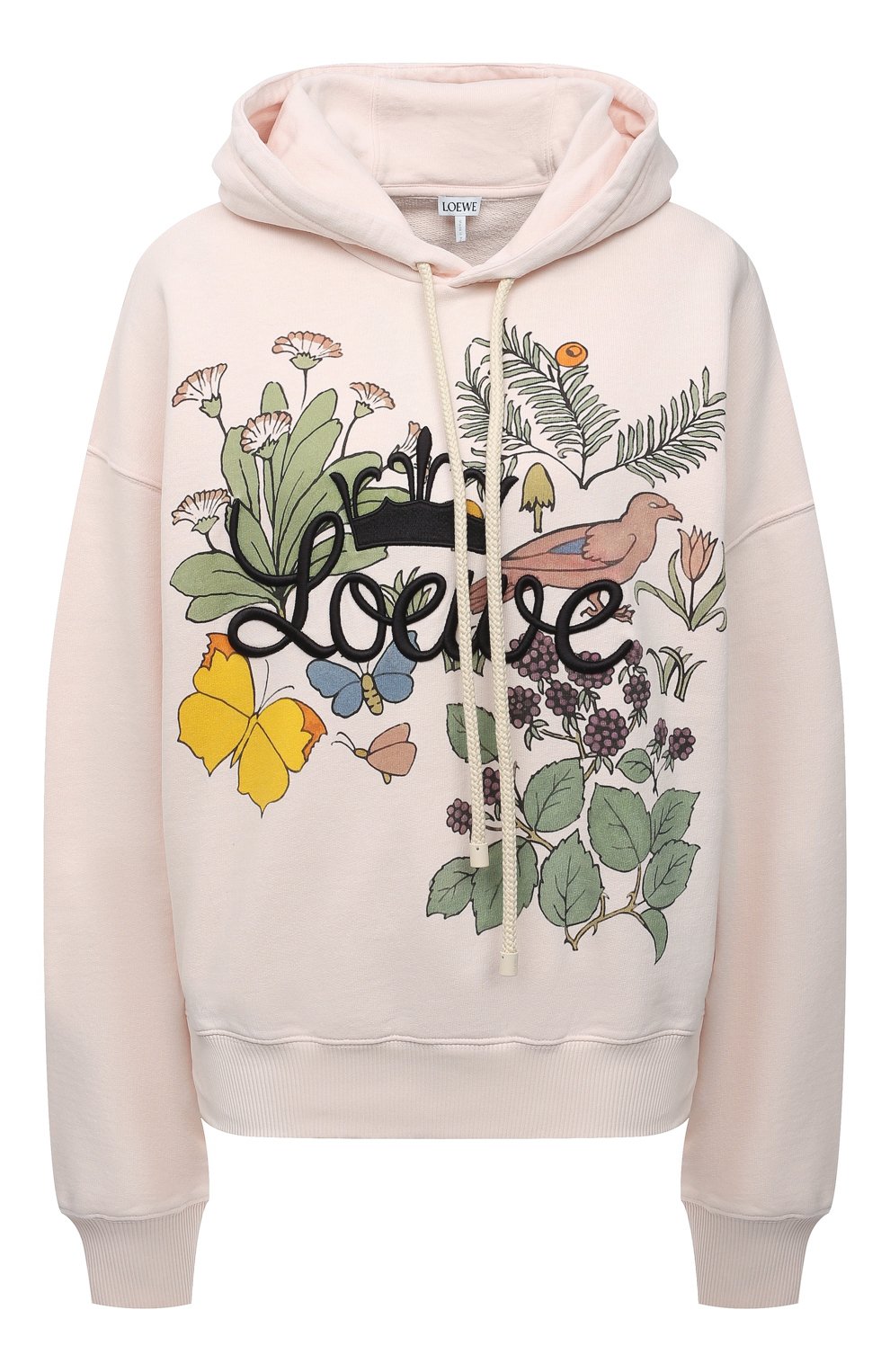 Хлопковое худи herbarium LOEWE розового цвета по цене 96000 руб., арт. S800Y25X03, фото 1 Хлопковое худи herbarium LOEWE, арт. S800Y25X03, фото 1