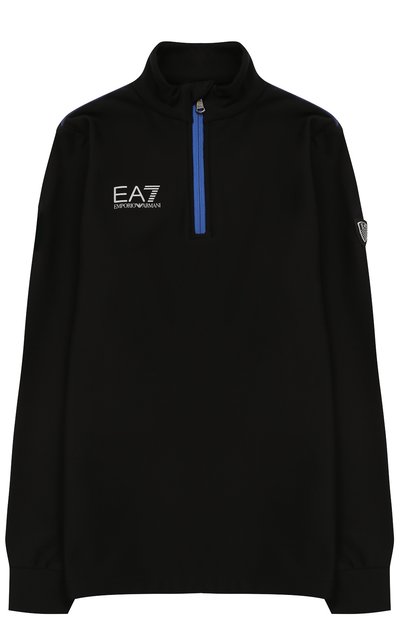 Толстовка с высоким горлом и контрастной прострочкой EA7, арт. 6YBM63/BJ35Z, фото 1