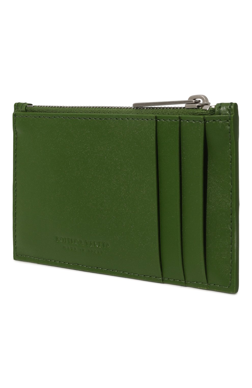 Кожаный футляр для кредитных карт BOTTEGA VENETA зеленого цвета по цене 49050 руб., арт. 679843/VBWD3, фото 2 Кожаный футляр для кредитных карт BOTTEGA VENETA, арт. 679843/VBWD3, фото 2