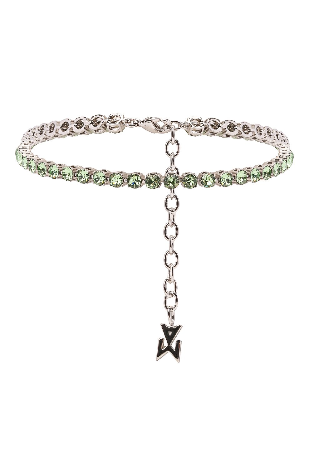 Анклет tennis AMINA MUADDI, арт. TENNIS ANKLET/CRYSTALS SILVER BASE/SWA, фото 1