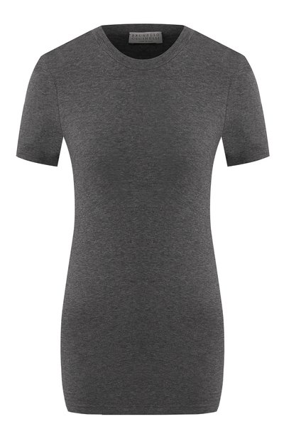 Женская хлопковая футболка BRUNELLO CUCINELLI, арт. M0T18B0170