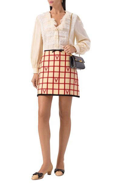 Атласная блузка VALENTINO, арт. 7B3AB7W18M6, фото 2