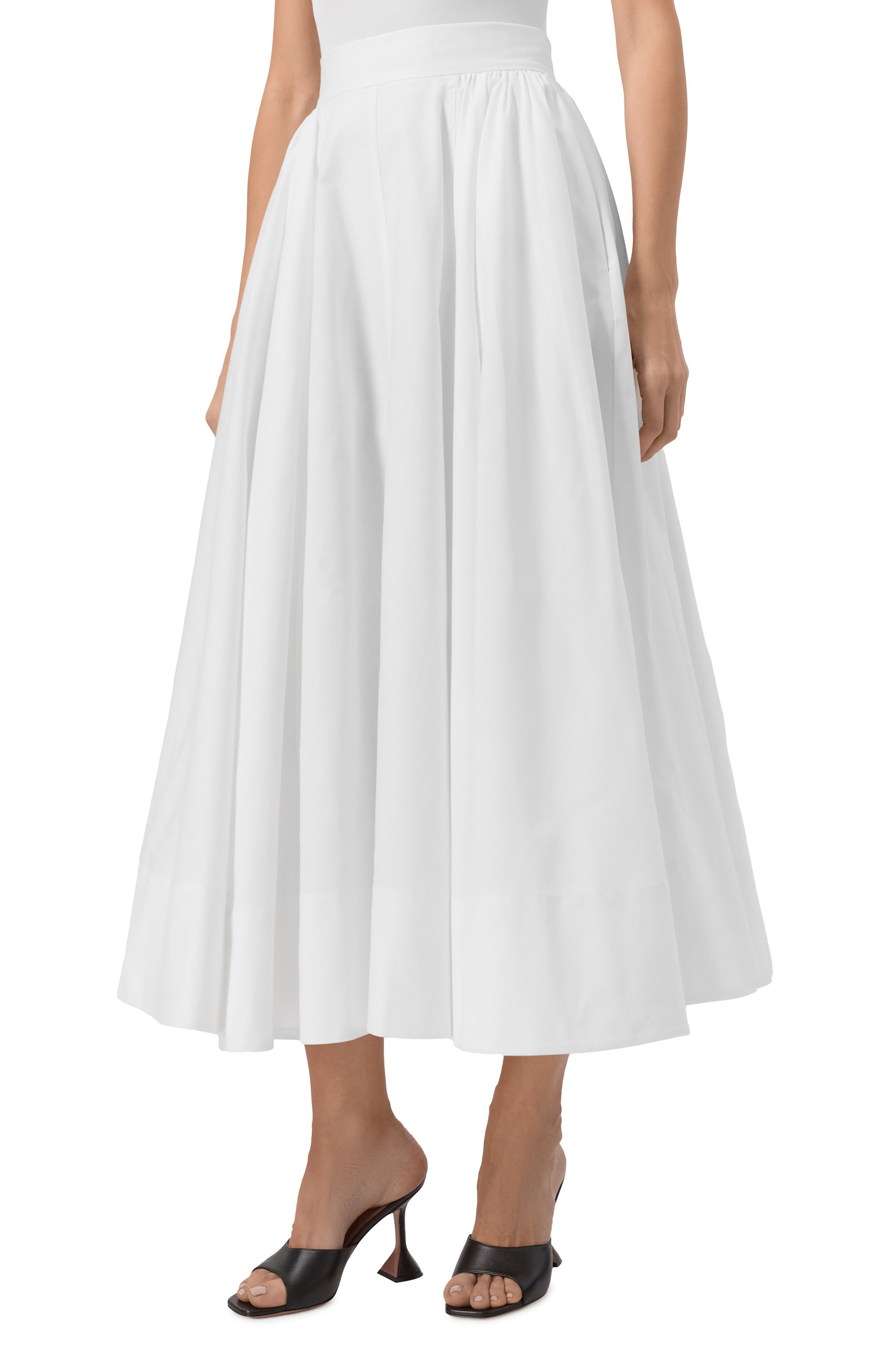 Хлопковая юбка THE ANDAMANE белого цвета по цене 54100 руб., арт. TM170367B/TNC164, фото 3 Хлопковая юбка THE ANDAMANE, арт. TM170367B/TNC164, фото 3