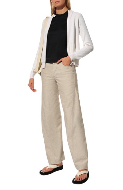 Хлопковая футболка LORO PIANA темно-синего цвета по цене 36650 руб., арт. FAL2559, фото 2 Хлопковая футболка LORO PIANA, арт. FAL2559, фото 2