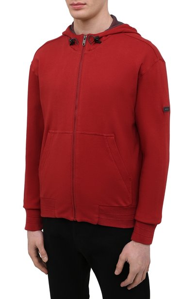 Хлопковая толстовка ZEGNA красного цвета по цене 49950 руб., арт. VW413/ZZ813, фото 3 Хлопковая толстовка ZEGNA, арт. VW413/ZZ813, фото 3