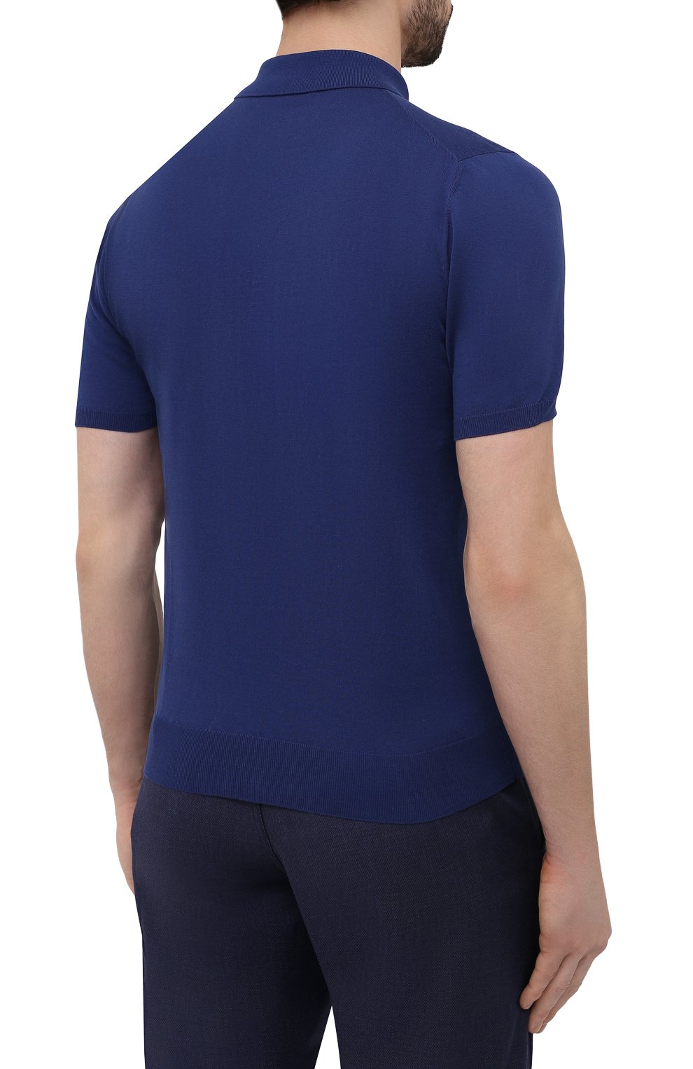 Хлопковое поло FIORONI синего цвета по цене 45050 руб., арт. MK20241C7, фото 4 Хлопковое поло FIORONI, арт. MK20241C7, фото 4