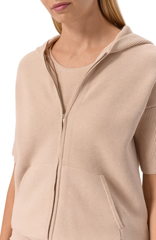 Кардиган из шелка и хлопка MVST WS61-609MU Бежевый  WS61-609MU Фото 5