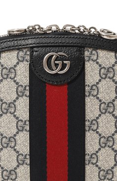 Женская сумка ophidia gg small GUCCI светло-бежевого цвета, арт. 499621/K05NN | Фото 3 (Материал: Экокожа, Текстиль; Ремень/цепочка: На ремешке; Драгоценные камни: Проставлено; Материал сплава: Проставлено; Размер: small)