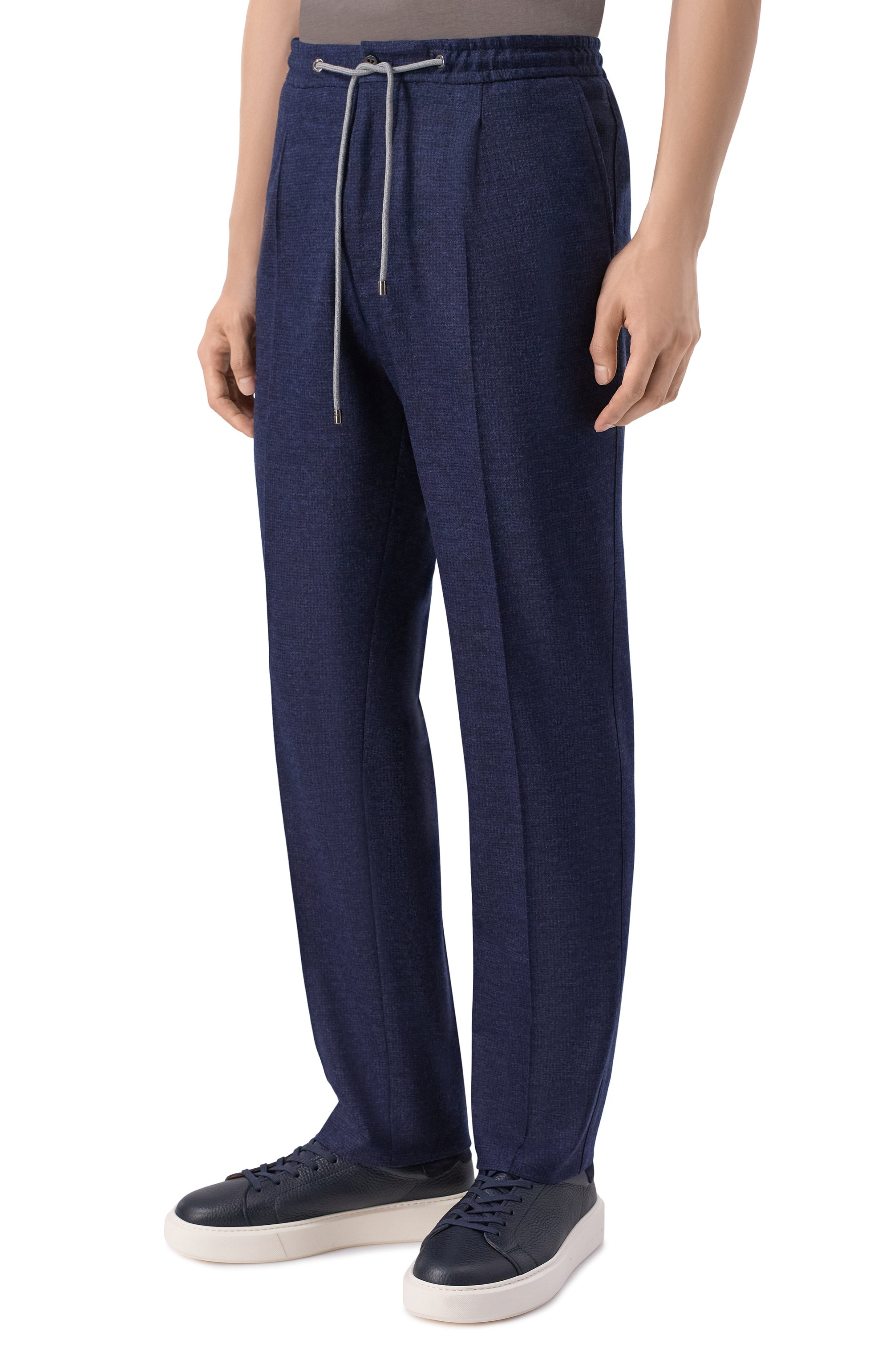 Шерстяные брюки CORNELIANI темно-синего цвета по цене 78500 руб., арт. 284L19/2A17800, фото 3 Шерстяные брюки CORNELIANI, арт. 284L19/2A17800, фото 3