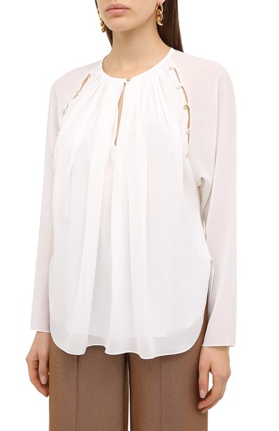 Шелковая блузка CHLOÉ, арт. CHC20AHT32002, фото 4