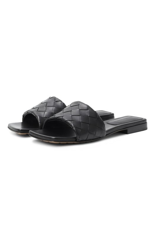 Кожаные шлепанцы Parco Bottega Veneta 837737/V2ED0 Чёрный 837737/V2ED0