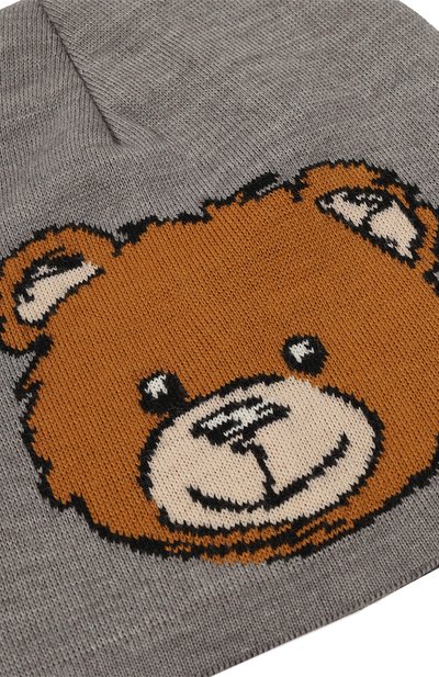 Шапка MOSCHINO серого цвета по цене 6970 руб., арт. 65416/M3143, фото 3 Шапка MOSCHINO, арт. 65416/M3143, фото 3