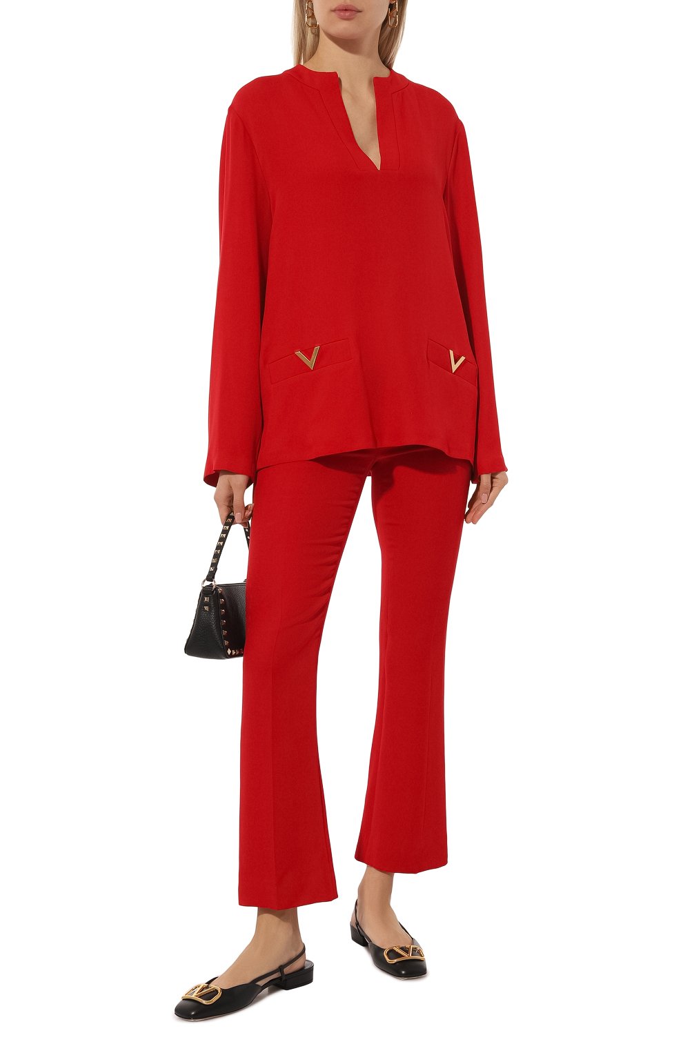 Шелковая блузка VALENTINO, арт. 5B3AB6K01MM, фото 2