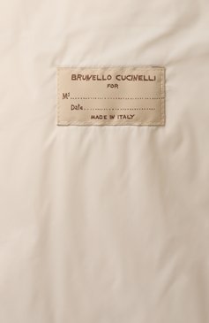 Женский пуховый жилет BRUNELLO CUCINELLI бежевого цвета, арт. M0DVT2142 | Фото 7 (Длина (верхняя одежда): Короткие; Материал сплава: Проставлено; Драгоценные камни: Проставлено; Материал подклада: Синтетический материал; Стили: Кэжуэл; Кросс-КТ: Утепленные, Куртка; Материал внешний: Хлопок)