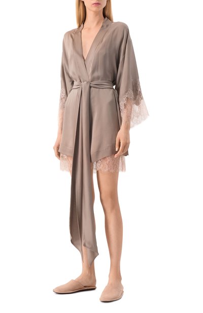 Шелковый халат CARINE GILSON, арт. EL0928DP, фото 3