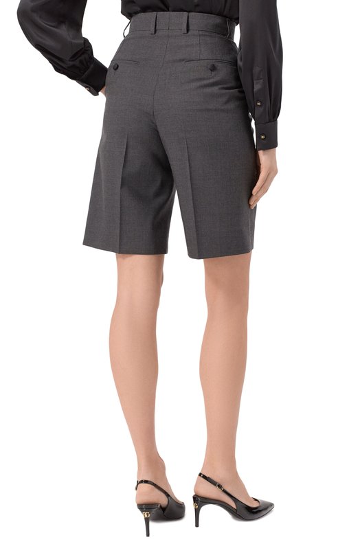 Шерстяные шорты Dolce & Gabbana FTC87T/GDCZP Серый  FTC87T/GDCZP Фото 4