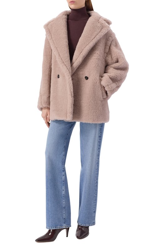 Шуба из экомеха Max Mara 0LGA Розовый  0LGA Фото 2