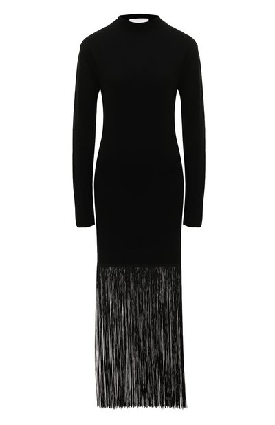 Кашемировое платье ERIKA CAVALLINI черного цвета по цене 69950 руб., арт. E4WB01, фото 1 Кашемировое платье ERIKA CAVALLINI, арт. E4WB01, фото 1
