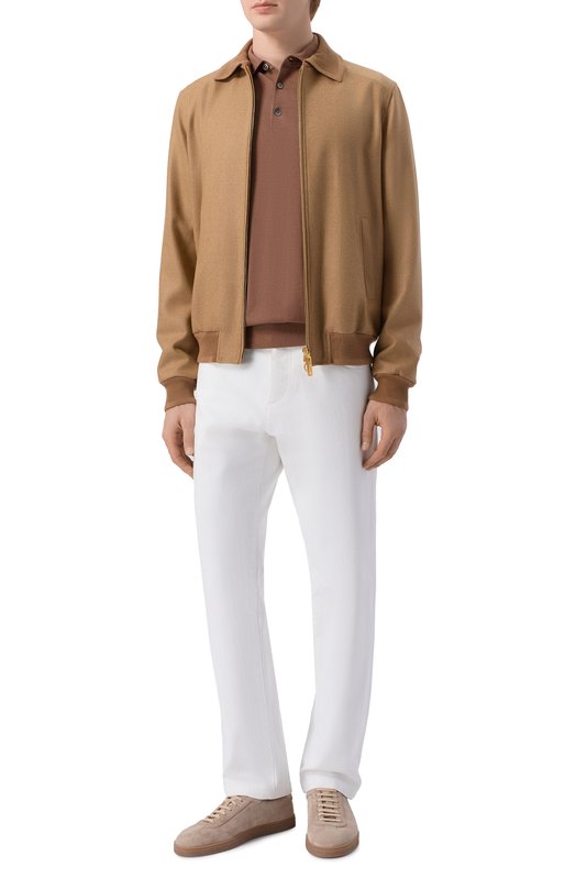 Шерстяной бомбер Stefano Ricci MDJ6100092/6001_003 Коричневый  MDJ6100092/6001_003 Фото 2