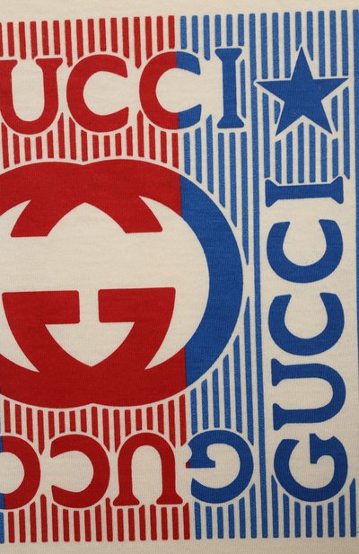 Хлопковая футболка GUCCI, арт. 576871/XJDZ8/9-12M, фото 3