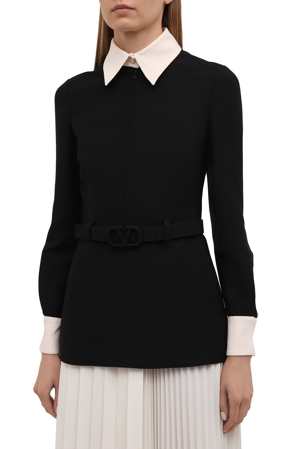 Рубашка из шерсти и шелка VALENTINO, арт. WB3AE6401CF, фото 3