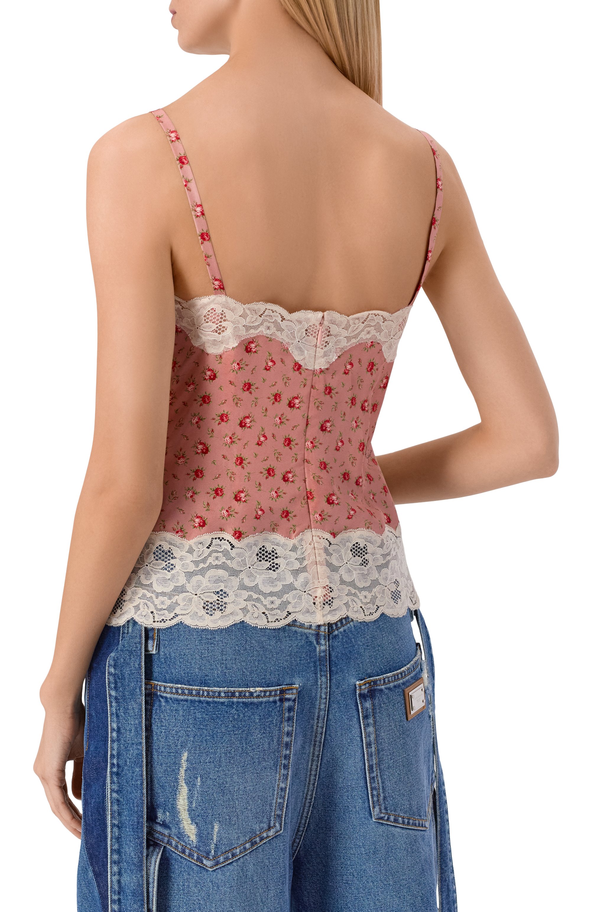 Топ из шелка и хлопка DOLCE & GABBANA, арт. F7BK5T/IS10J, фото 4