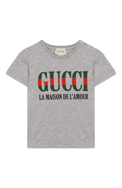 Хлопковая футболка с надписью GUCCI, арт. 526659/X3074, фото 1