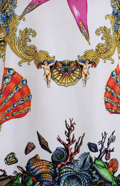 Платье из вискозы VERSACE разноцветного цвета по цене 318000 руб., арт. A89147/1F00958, фото 5 Платье из вискозы VERSACE, арт. A89147/1F00958, фото 5