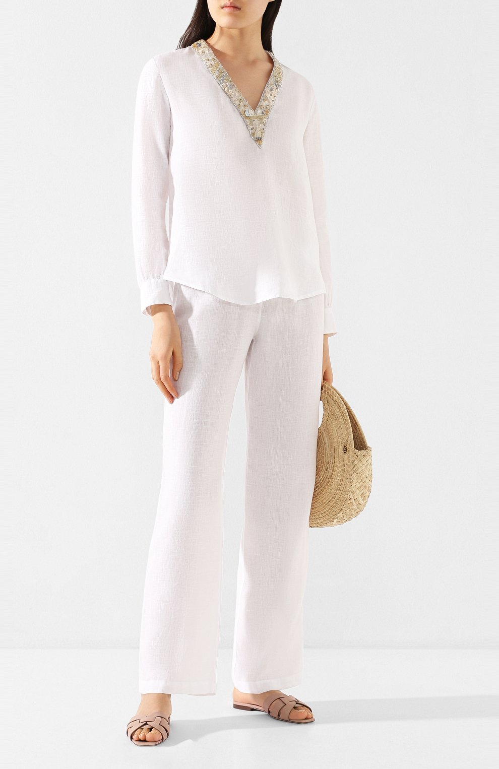 Льняная блузка 120% LINO, арт. R0W1357/B317/002, фото 2