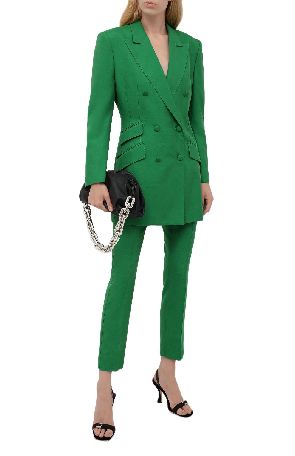 Брюки из шелка и хлопка DOLCE & GABBANA, арт. FTAM2T/HUMCA, фото 2